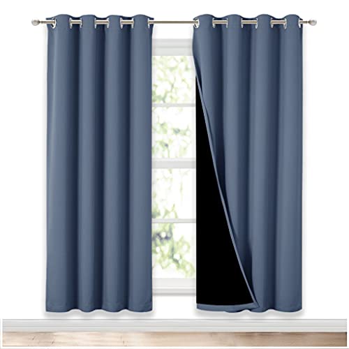 NICETOWN Full Shade Panels (52 x 72) Stone Blue