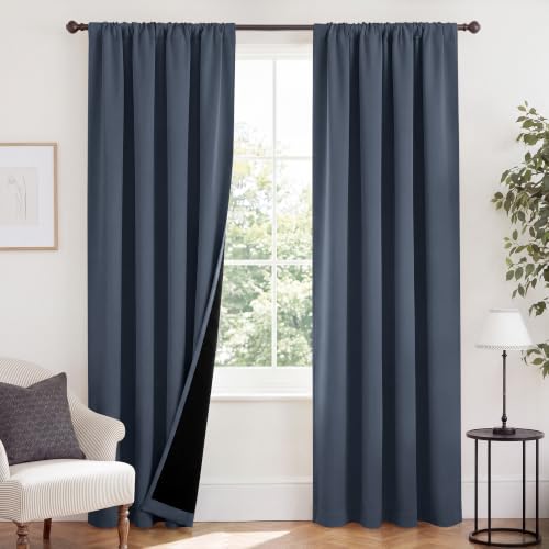 NICETOWN 100% Blackout Curtains 84 inches Long