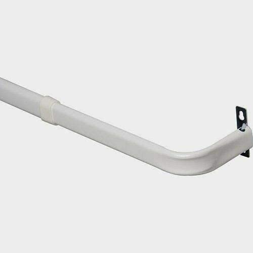 Yafa Home Fashion Heavy Duty Single Standard Adjustable Curtain Rod Hardware Included (White, 48" - 86")