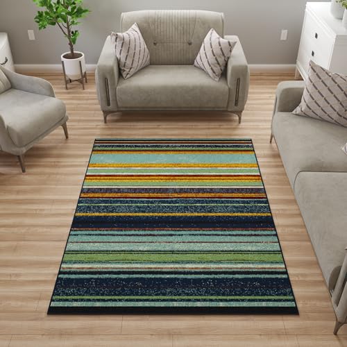 Ottomanson 5' x 6'6" Striped Rug (Multicolor)