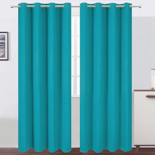 LEMOMO Teal Blackout Curtains