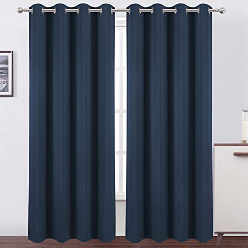LEMOMO Navy Blue Thermal Blackout Curtains