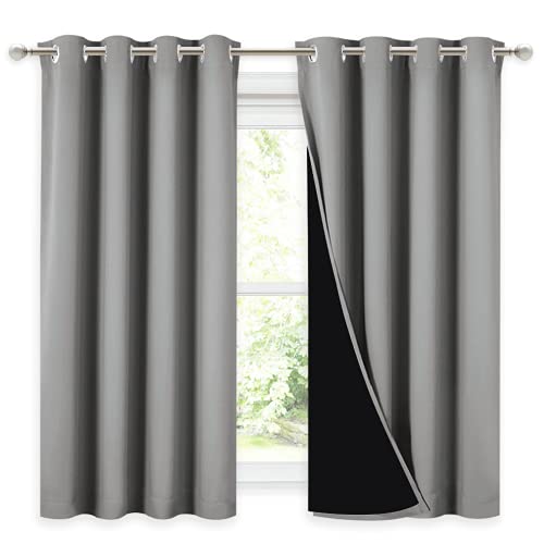 NICETOWN Silver Grey 100% Blackout (52x54)