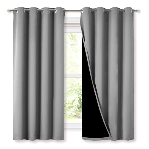 NICETOWN 100% Blackout Curtains (52x63)