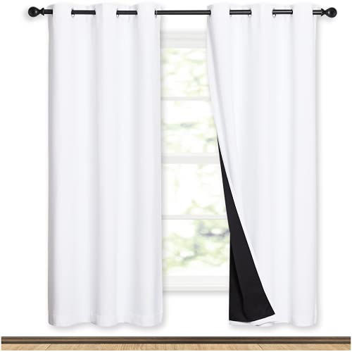 NICETOWN 100% Blackout (White, 42x72)