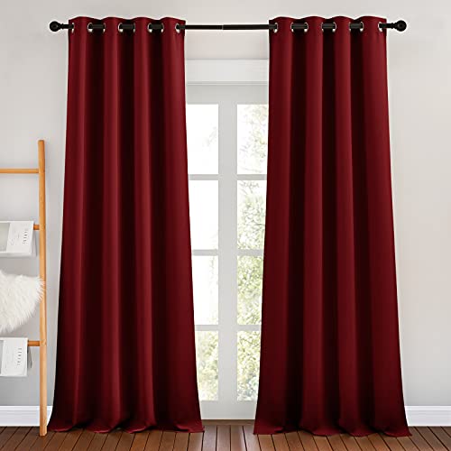 NICETOWN Blackout Curtain Panel (Burgundy Red)