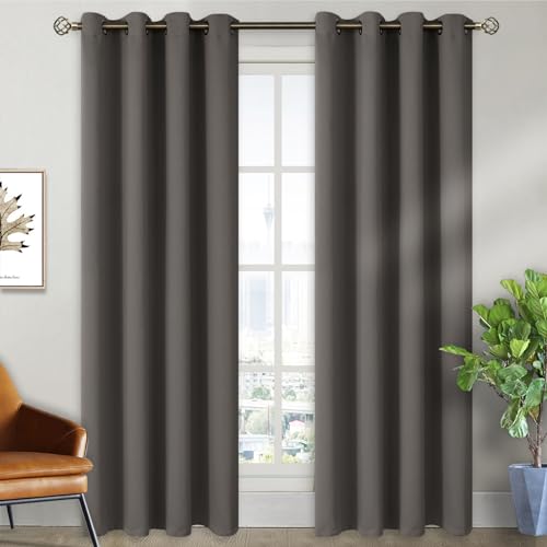 BGment Blackout Curtains (52 x 84, Grey)