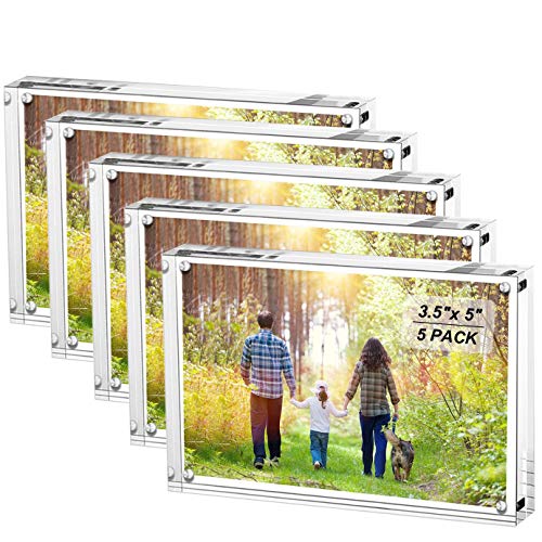 Boxalls 3.5x5 Acrylic Magnetic Frames (5-Pack)