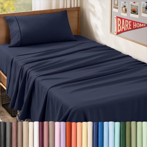 Bare Home Twin XL Sheet Set (Midnight Blue)