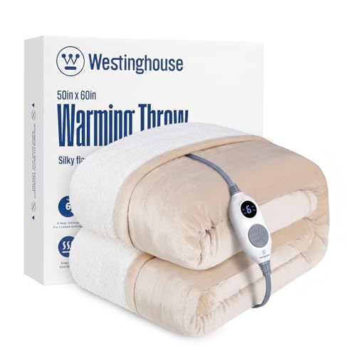 Westinghouse Heated Throw Blanket (Beige)