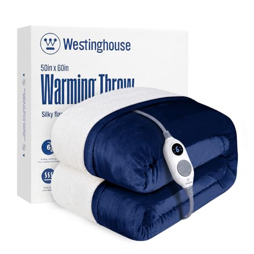 Westinghouse Heated Throw Blanket (Navy)