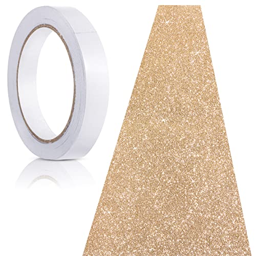 Tatuo Carpet Runner Runway Rug 55 GSM Thickness with Carpet Tape for Prom Graduation Wedding Party Outdoor Indoor Hallway Rug(2.46 x 30 Feet,Glitter Champagne)