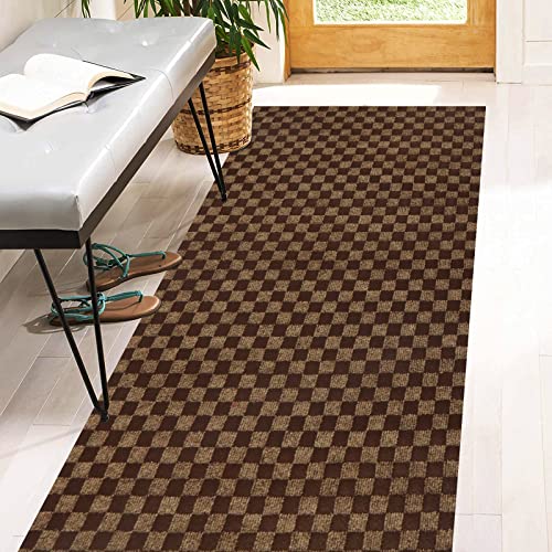 Heyroll 4' x 17' Runner (Checkered Brown)