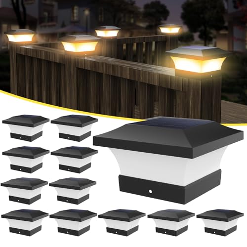 T-SUN Solar Post Cap Lights (12 Pack)