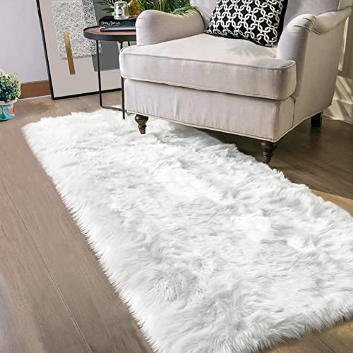 Latepis 2x6 White Runner Faux Fur