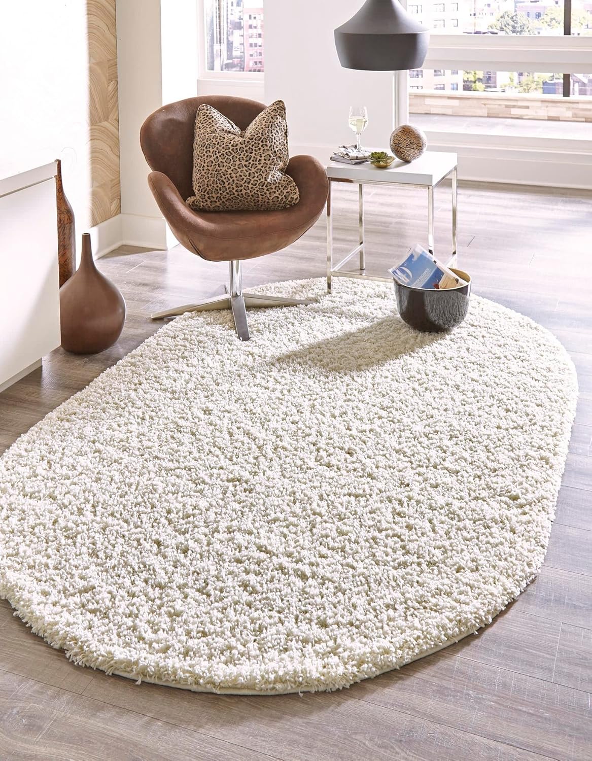 Rugs.com Uber Cozy Pure Ivory 5' x 8'