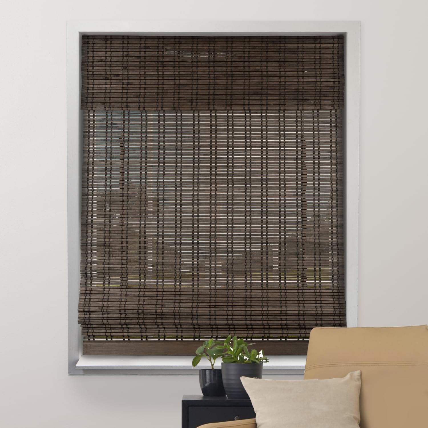 ARLO BLINDS Sheer Bamboo Roman (Dali Walnut)