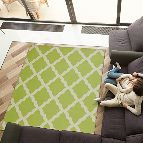 Machine Washable Modern Solid Design Non-Slip Rubberback 2x5/2x3 2PCS Set Traditional Runner/Area Rug for Hallway, Kitchen, Entryway, Bathroom, 2 Piece Set - 20" x 59" / 2'3" x 3', Red