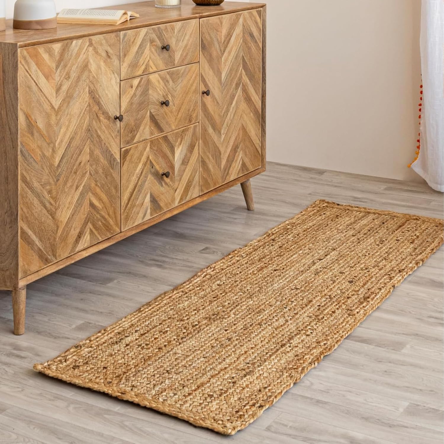 HOMEMONDE Handcrafted Jute Runner