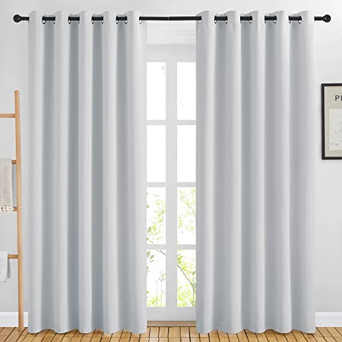 NICETOWN Room Darkening Curtains (Greyish White)
