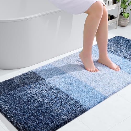 OLANLY Bathroom Rug Mat 59x24 (Navy)