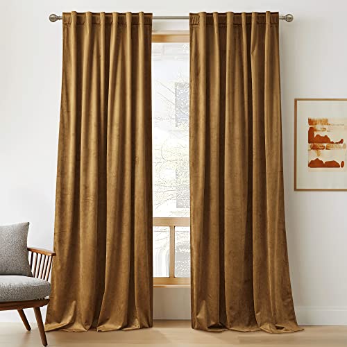 RYB HOME Velvet Curtains 96 inches