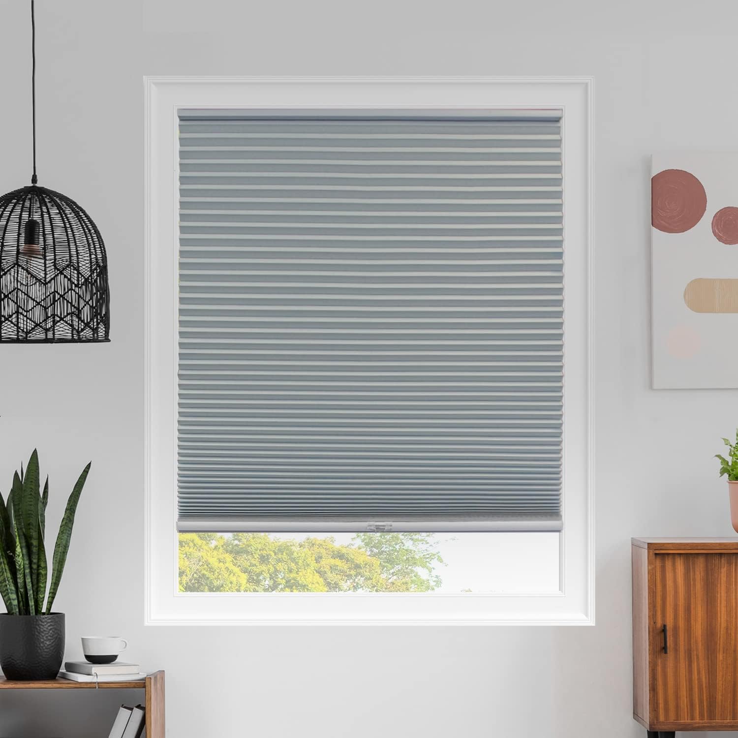 CHICOLOGY Cellular Shades, Window Blinds Cordless, Blinds for Windows, Window Shades for Home, Window Coverings, Cellular Blinds, Door Blinds, Evening Snowfall, 30.25" W X 48" H