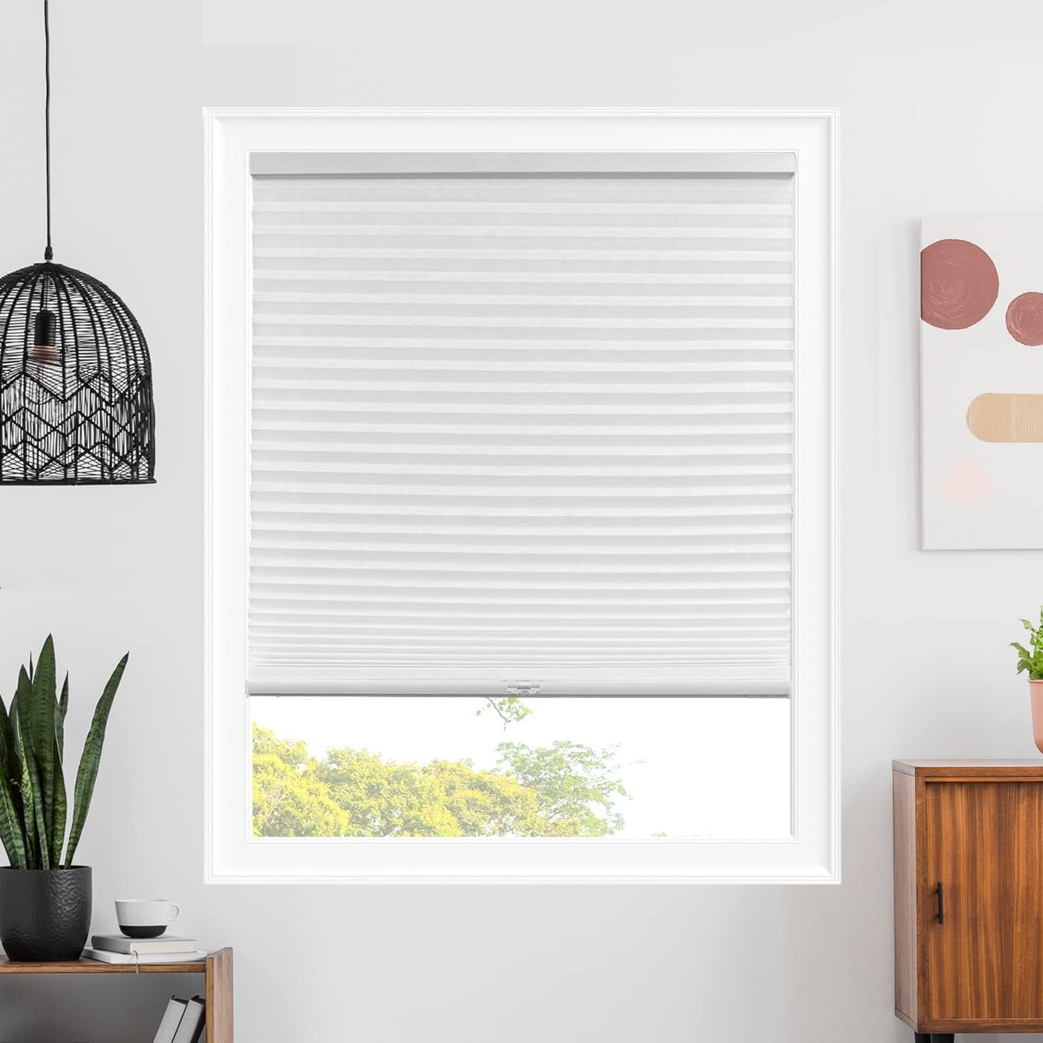 CHICOLOGY Cellular Shades, Window Blinds Cordless, Blinds for Windows, Window Shades for Home, Window Coverings, Cellular Blinds, Door Blinds, Montana Snowfall, 42.5" W X 84" H