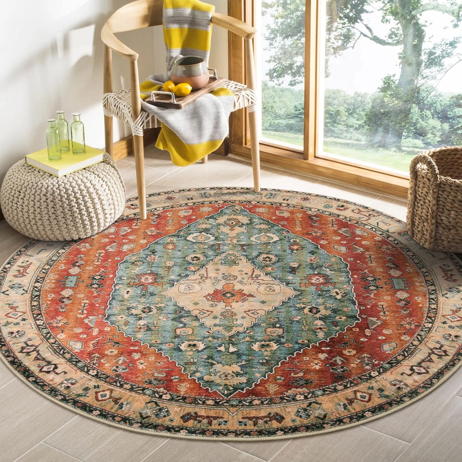 Lahome Boho Tribal Round 4ft