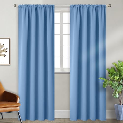 BGment Denim Blue Curtains