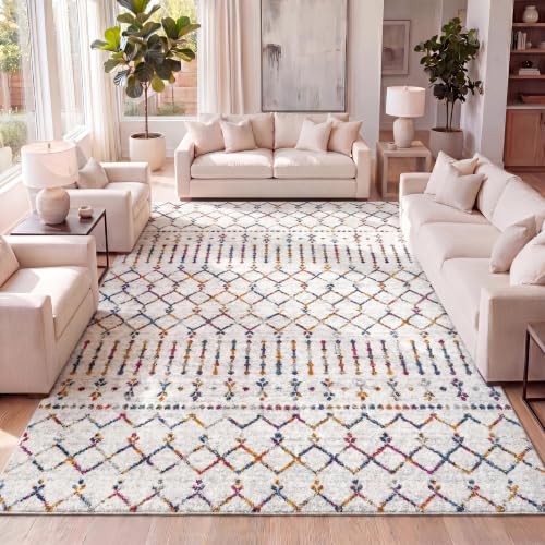 JONATHAN Y Boho Vintage Diamond Cream/Multi 4X6 ft