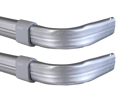 Yafa Home Fashion Heavy Duty Single Standard Adjustable Curtain Rod Hardware Included (Silver Grey, 48" - 86" [2PCS])