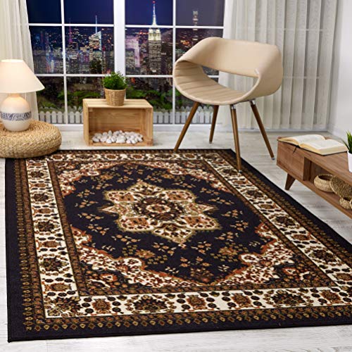 Antep Rugs Alfombras Oriental Traditional 8x10 (Black)