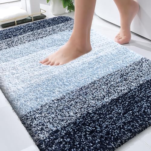 OLANLY 36x24 Navy Bath Mat