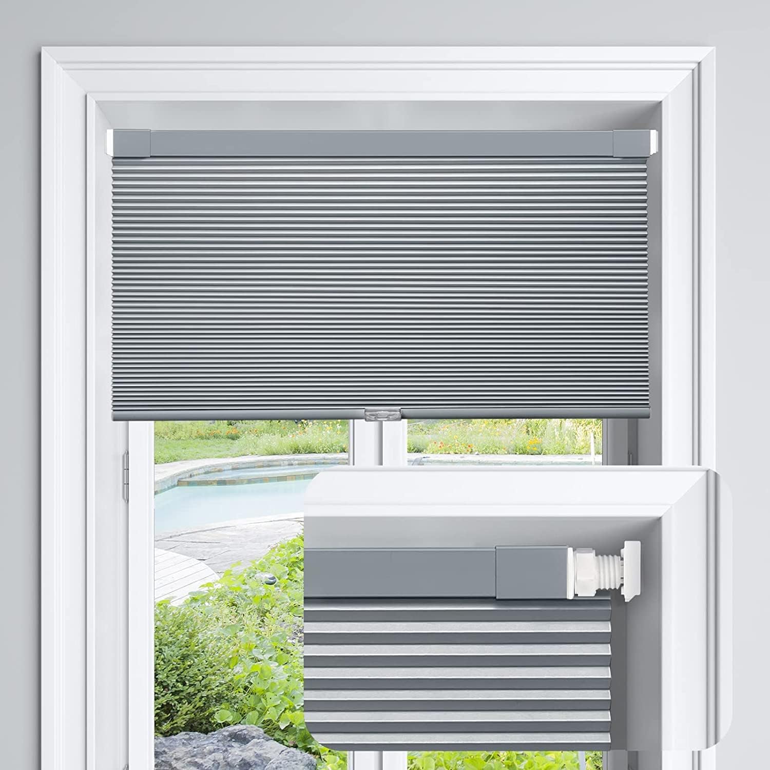 LazBlinds 31" x 64" Dark Grey