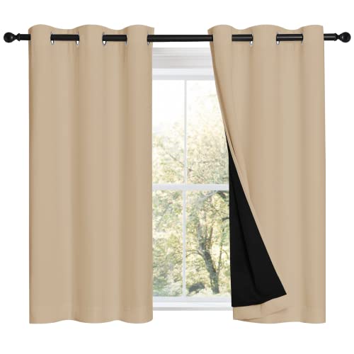 NICETOWN Biscotti Beige Full Blackout Panels