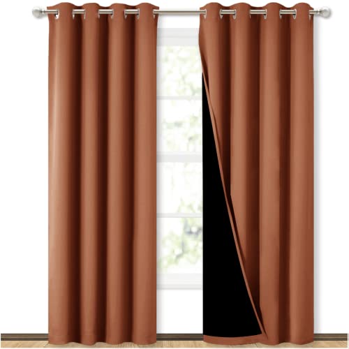NICETOWN Burnt Orange 100% Blackout (52x84)