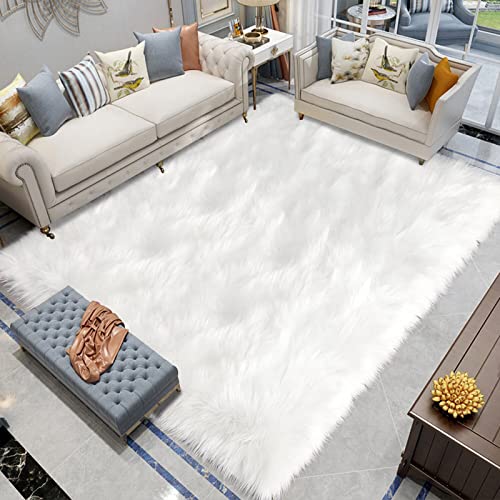Latepis 6.7'x10' Faux Sheepskin Fur Rug
