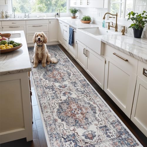 Hallway Washable Runner Rug (2 x 10, Brick)