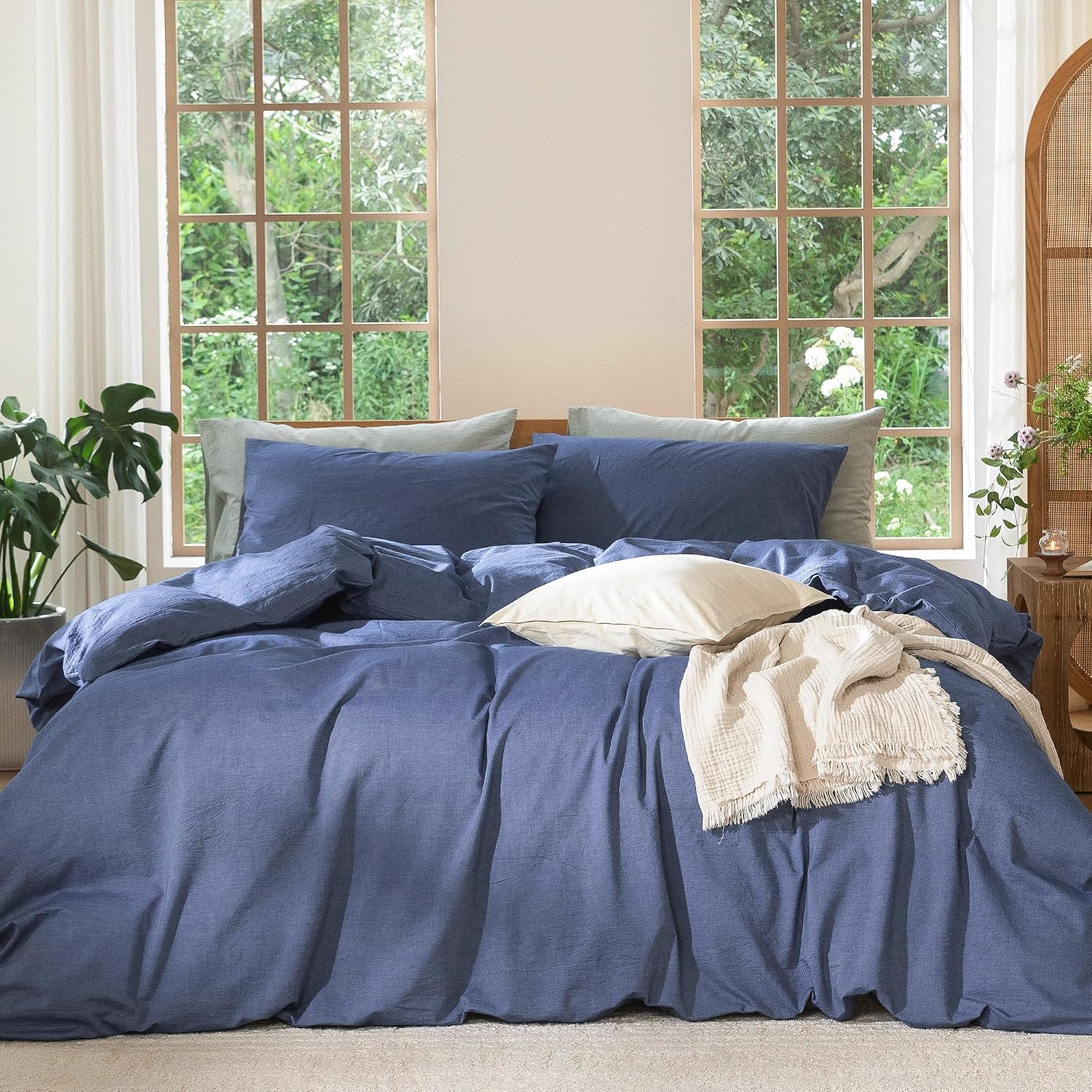 MooMee Heathered Blue Twin