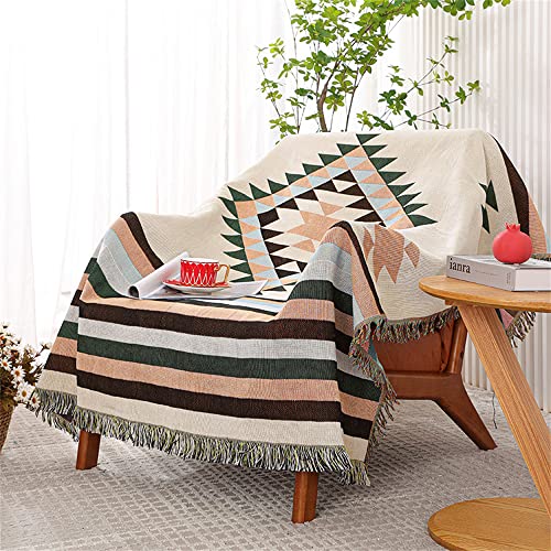 Lqprom Southwest Throw Blankets Aztec Southwestern Throws Cover Boho Native American Blankets for Gift Sofa Table Bed Living Room Decor Outdoor Camping Picnic Tent Beach Car Traveling 63"x87"