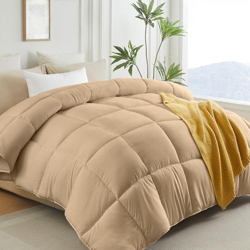 L LOVSOUL King Down Alternative Duvet Insert (Khaki)