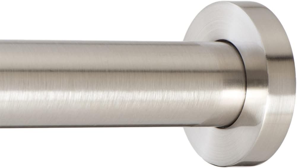 Ivilon Shower Tension Curtain Rod - Adjustable Spring Tension Rod for Shower Curtains, Bathroom, or Windows, Easy to Install, No Drilling Required, Rustproof, Adjustable 54 to 90 Inch Brushed Nickel