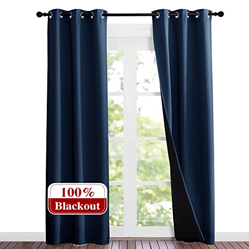NICETOWN Complete 100% Blackout Curtain Set