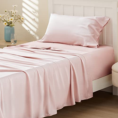 Bedsure Cooling Sheets Twin — Pink