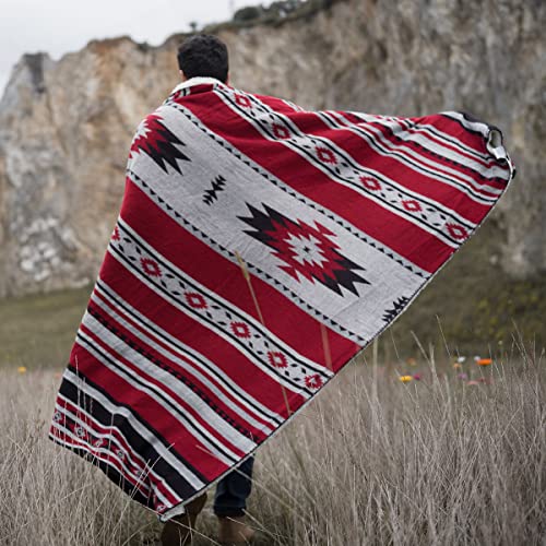 Aztec Sherpa Throw (Red)