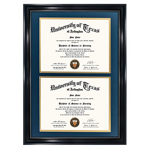 GraduationMall 14x20 Double Diploma Frame (Black)