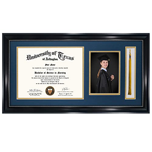GraduationMall 11x22 Black Diploma Frame (Top Rated)