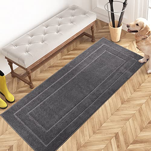 PURRUGS Dirt Trapping Door Mat 24" x 59" (Grey)