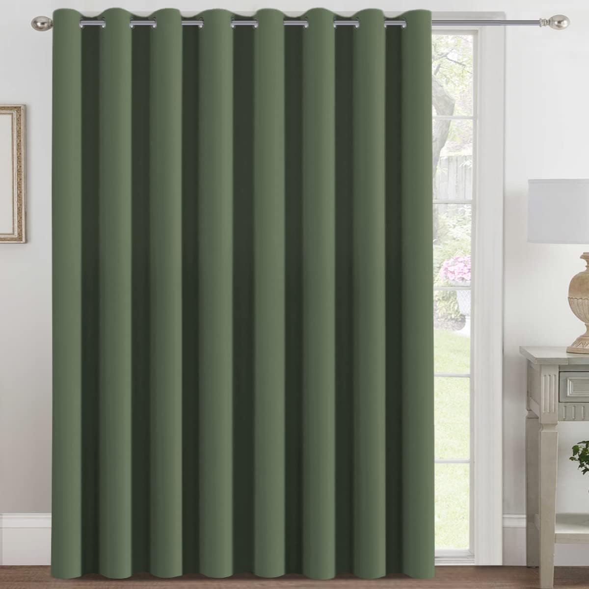 H.VERSAILTEX Blackout Patio Curtain 100 x 108 (Bronze Green)